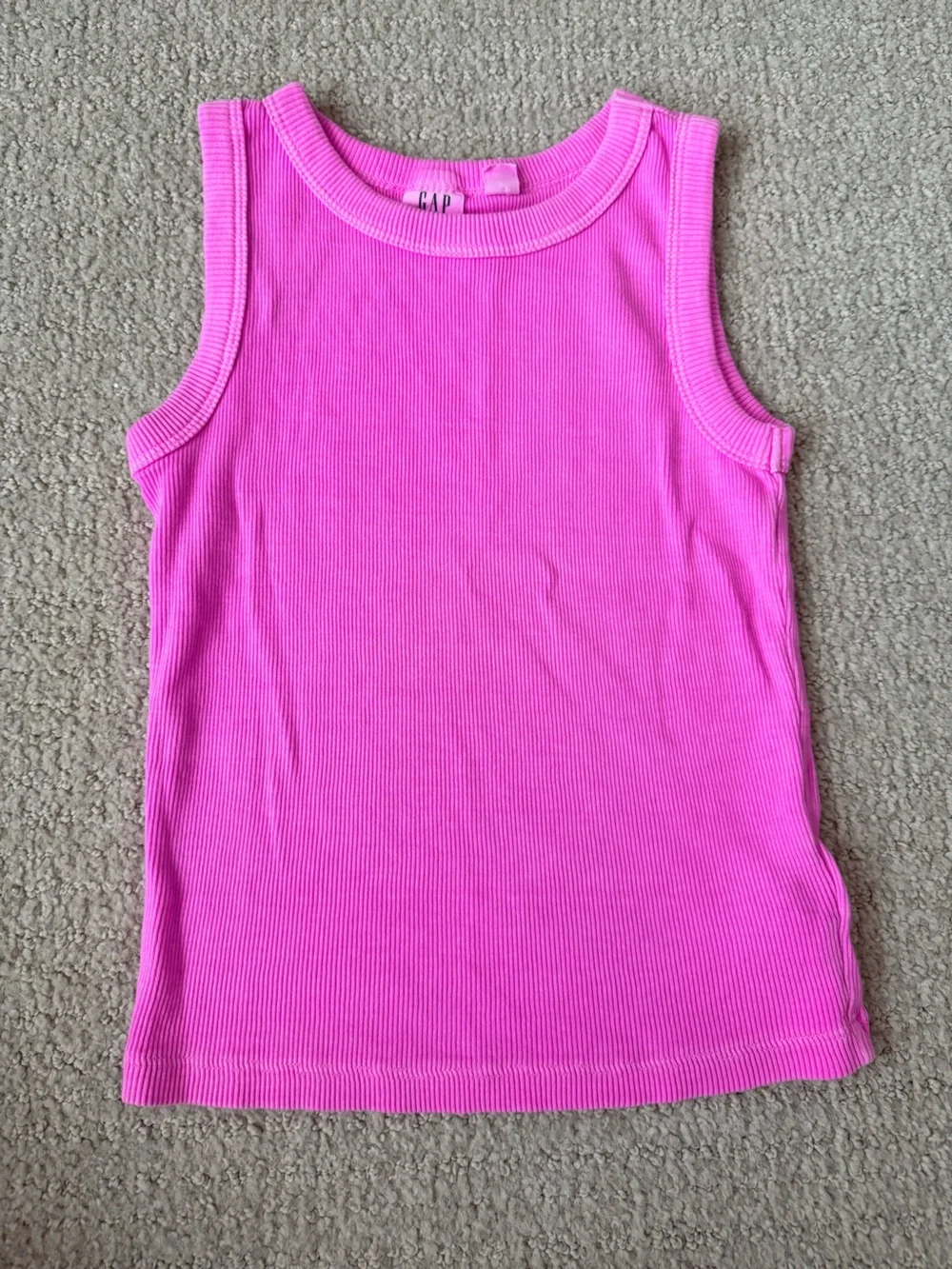 GAP Girls Bright Pink Ribbed Tank Top